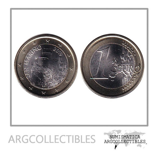 San Marino Moneda 1 Euro 2019 Bimetalica Unc