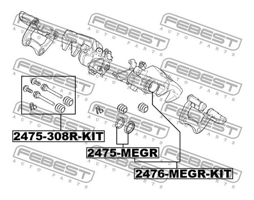 Imagen 4 de 7 de Pasador Trasero Freno Jeep Cherokee 3.7 Tj 08 15 Febest Sp
