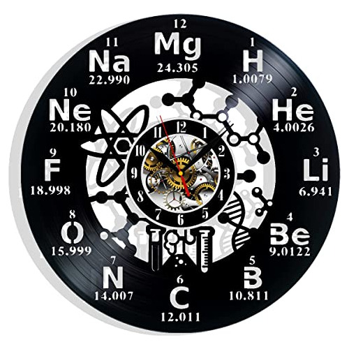 Reloj De Pared De Vinilo Decorativo Moderno De Bioquím...