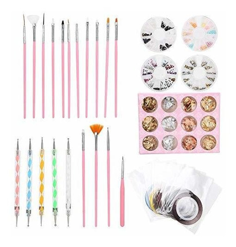 Equipo Para Decorar Uñas Nail Art Decoration Tools, 35 Pcs M