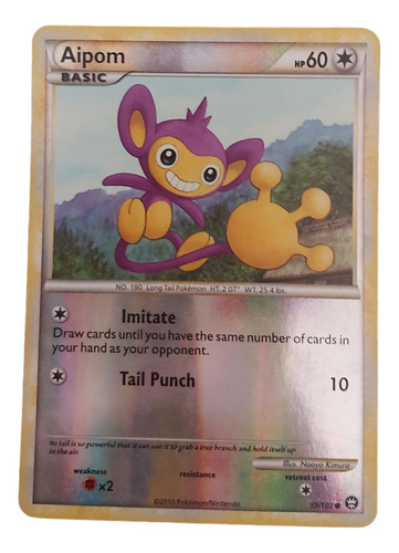 Aipom Reverse 55/102 Carta Pokemon