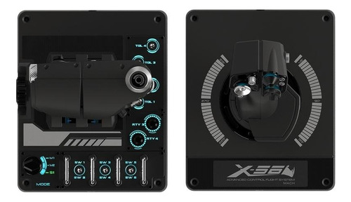 Open Box Controle Simulação Saitek Logitech Rgb X56 Hotas Preto