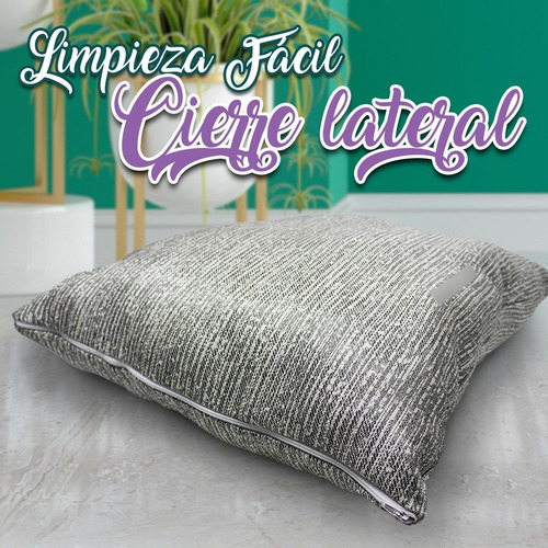 Cojín Para Sala Decorativo Microgel Con Cierre Resistente
