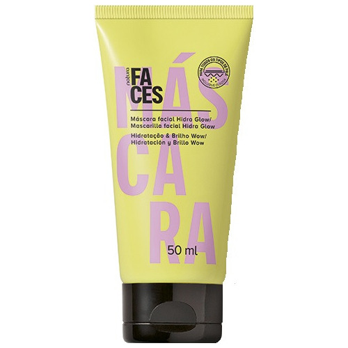 Máscara Facial Hidra Glow 50ml Faces Natura Vegano