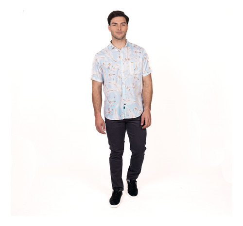 Camisa M/c Bowery Estampada Viscosa Regular Fit