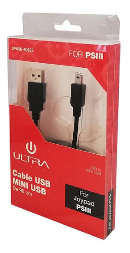 Cable De Datos Usb A Mini Usb 0.9 Mts Ultra Games