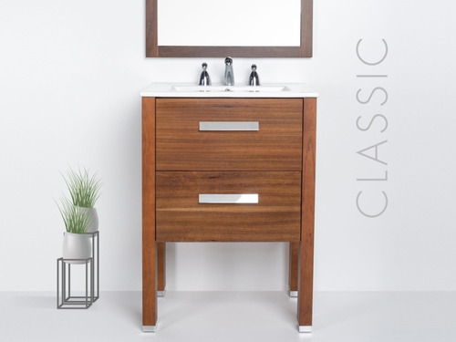 Mueble Baño Campi Vanitory Classic 80 Mesada 3 Agujeros