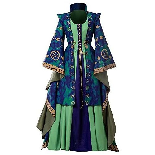 Cosplay Diy Medieval Verde Vestido De Terciopelo V4d7x