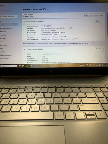 Laptop Hp Ryzen 5 4500u