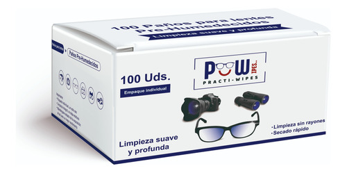 100 Paños Humedos Practi Wipes Limpieza Gafas Lentes Cámara Garantia Mejor Que Paños Humedos Zeiss