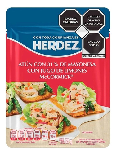 Atún Herdez Con Mayonesa Mccormick Con Limón 85 G