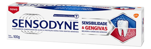 Pasta de dentes Sensodyne Sensibilidade & Gengivas  em creme 100 g