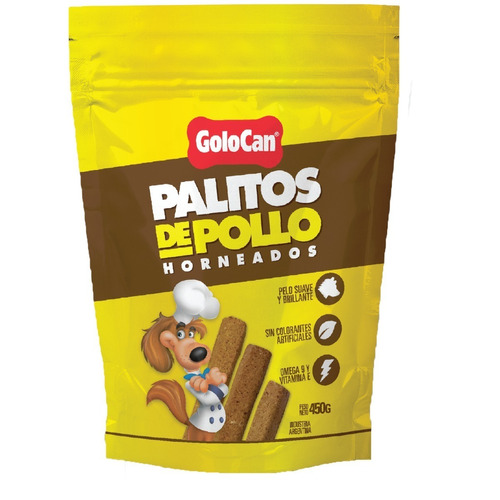 Golocan Golosina Perro Palitos Horneado De Pollo 450g