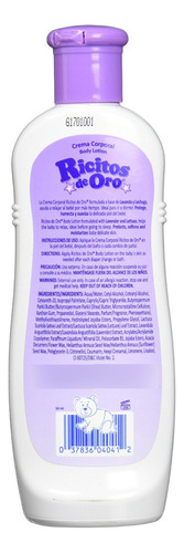 Ricitos De Oro Crema Corporal Lavanda Y Lechuga 100 Ml 3 Pzs