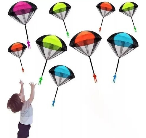 Muñeco Con Paracaídas Juego Al Aire Libre En Colores