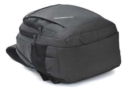 Mochila Wanderlust Portanotebook Original Reforzada Gris Ideal Para Laptop Y Uso Diario Resistente Con Compartimentos Para Tecnologia Y Organizacion
