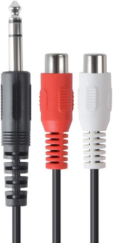 Imagen 2 de 5 de Cable Adaptador Plug 6.5 Stereo A 2 Rca Hembra