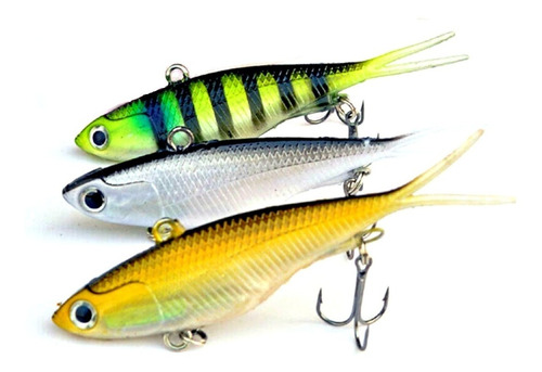 Señuelos Blandos Pesca Artificiales Suaves Minnow Alevino X3