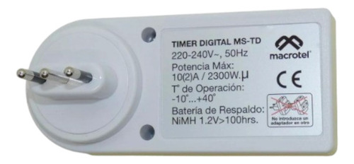 Timer Digital Programable Programacion Diaria Y Semanal