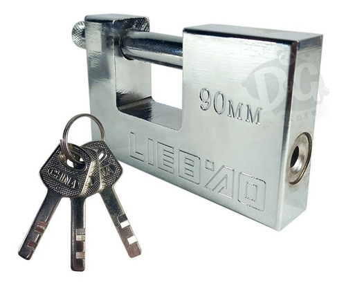 Imagen 2 de 4 de Candado Acero Macizo 90mm Pack X 2 Traba Horizontal 3 Llaves
