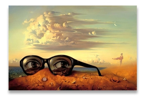 Cuadro Lienzo Salvador Dalí (sin Marco) Gafas Olvidadas