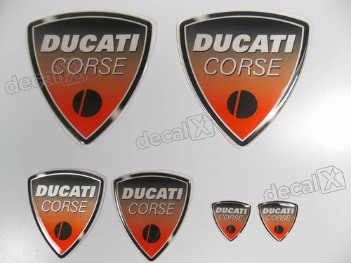 Kit Emblema Adesivo Resinado Compativel Ducati Corse Rs2