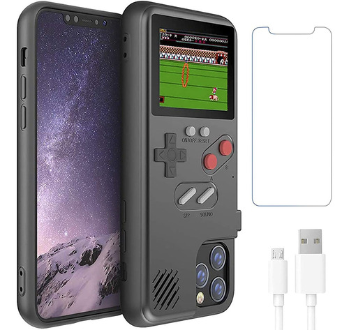 Funda Para iPhone 12 Mini 5.4 Gris Video Juego Gameboy