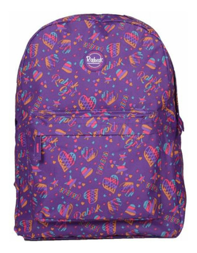 Mochila Juvenil Impermeável Rabisk Girl Estampada Infantil