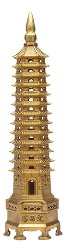 Brasstar Latón Estatua Feng Shui Pagoda Wenchang Capa 13 Tor