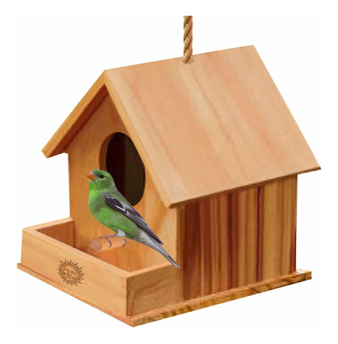 Casa Para Pájaros Para Pintar Con Porche Atrae Pájar... 