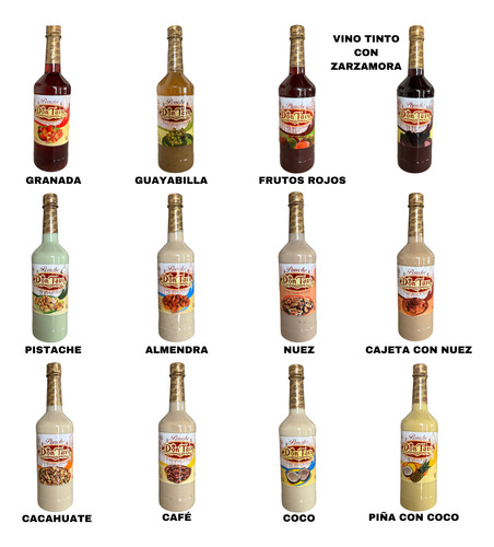 Ponche De Comala Don Tavo Sabor Frutas Tropicales 1 Lt