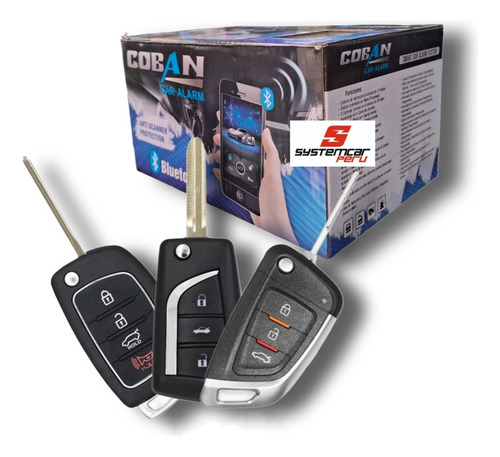 Alarma Para Autos Coban, Con Flips, Bluetooth, Trabagas