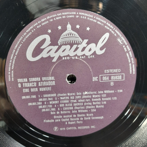 Vinil Lp O Franco Atirador Robert De Niro Bom Estado