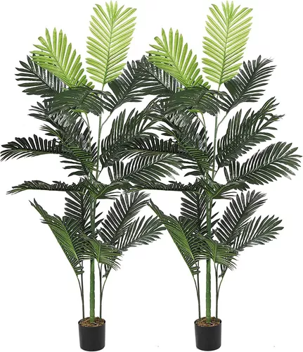 JUSTOYOU 2 Pack Planta de palmera artificial, 5FT Peru