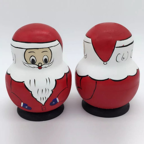 . Muñeca Rusa De Madera De Papá Noel De Navidad, 10 Piezas