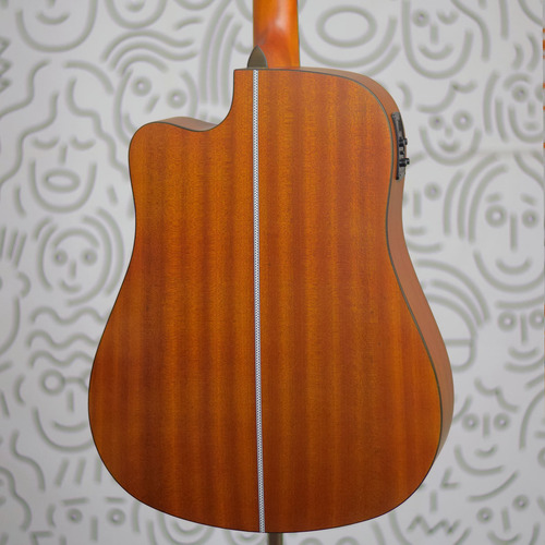 Violão Giannini Gf-1d Folk Cordas De Aço Eletroacústico Série Performance Walnut Satin Fosco Equalizador E Afinador Embutidos