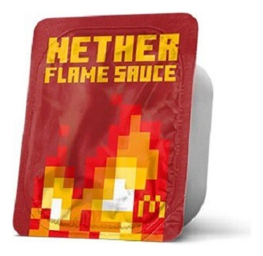 Nether Lava Minecraft - Salsa Picosa De Mcdonald's X4