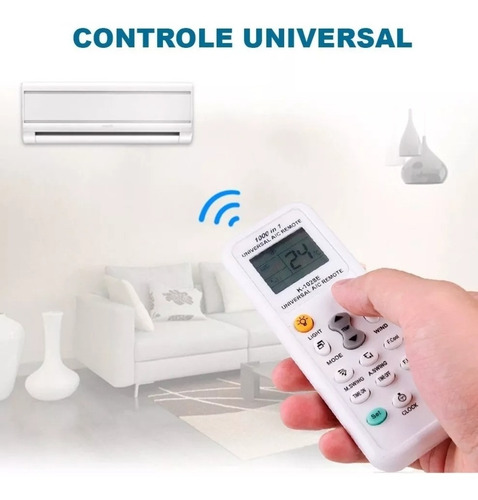 Kit 2 Controle Remoto Universal Ar Condicionado Todo Modelo