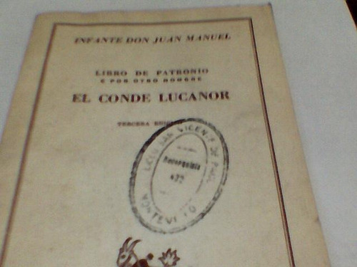 Infante Don Juan Manuel - Libro Patronio  Conde Lucanor C313