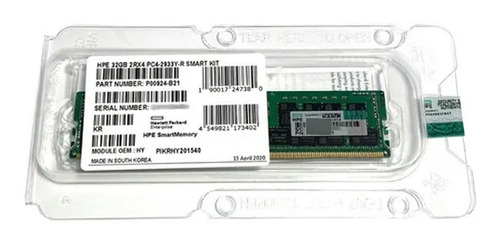 Memoria Servidor Hp Proliant 32gb Ddr4 Pc4-17000 2133mhz Reg