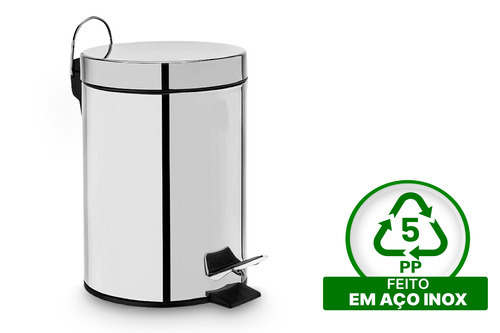 Cesto Lixo Inox Cozinha E Banheiro Copenhagem 3 Litros Hauskraft