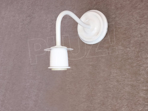 Imagen 2 de 5 de Aplique Pared Simple 1 Luz - Hierro Blanco