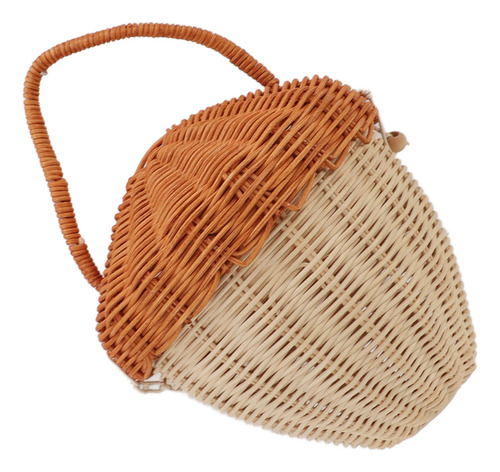 Cesta Decorativa De Ratán Con Forma De Hongo