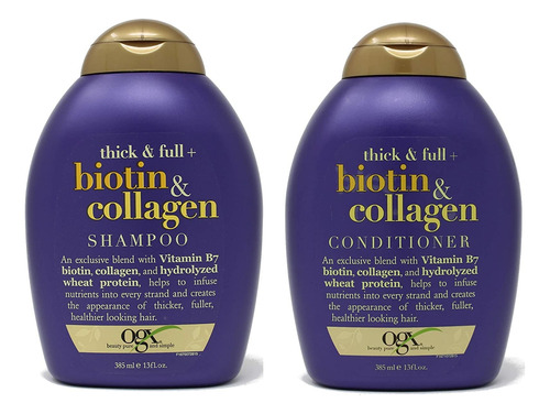 Organix Thick And Biotin And Collagen, Duo Set Shampoo + Ac.