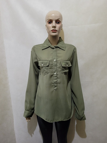 Blusa Verde Militar P Manga Longa Lo Usado Bom Estado