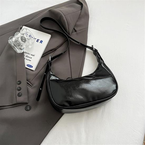 Bolso Hombro En Forma Media Luna Para Mujer, Bolso