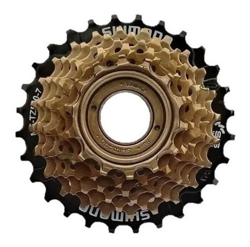 Catraca Roda Livre Bike Shimano Tz500 7v Rosca 14/28d Mtb Cor Dourado Quantidade máxima de dentes 28 Quantidade mínima de dentes 14