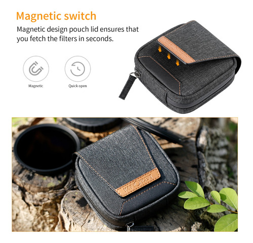 K&f 4 En 1 Funda Básica Para Filtros De Objetivo De Cámara