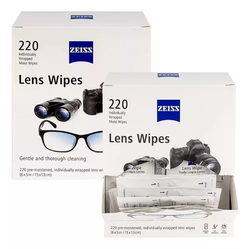 Toallitas de zeiss para la limpieza de lentes y superficies ópticas