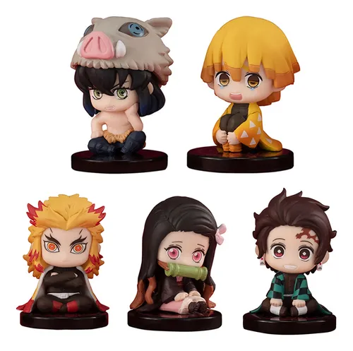 comprar Figuras Demon Slayer Mini Chibi Set 5 Nezuko Tanjiro Inosuke